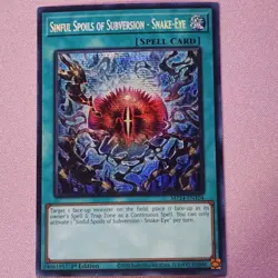 Yugioh Sinful Spoils of Subversion Snake Eye MP24-EN104 Prismatic Secret Rare NM - Image 1