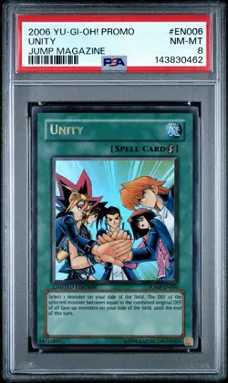 2006 Yu-Gi-Oh! Unity Shonen Jump JUMP Limited Edition Ultra Rare PSA 8 - Image 1