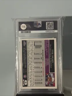 Tom Brady 2005 Topps Chrome 50th Anniversary Refractor #46 PSA Mint 9 - Image 2