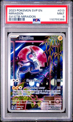 2023 POKEMON SW&SH SVP EN #013 MIRAIDON ETB BLACK STAR PROMO PSA 9 MINT - Image 1