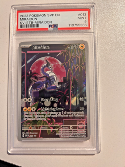 2023 POKEMON SW&SH SVP EN #013 MIRAIDON ETB BLACK STAR PROMO PSA 9 MINT - Image 2
