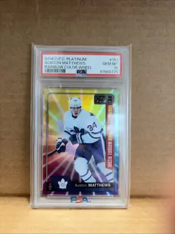 2016-17 OPC Platinum Auston Matthews #151 Rainbow Color Wheel RC PSA 10 GEM MINT - Image 1