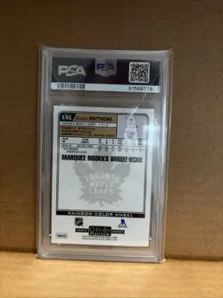 2016-17 OPC Platinum Auston Matthews #151 Rainbow Color Wheel RC PSA 10 GEM MINT - Image 2