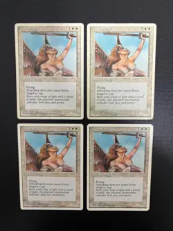 MTG 4X 4TH EDITION SERRA ANGEL MAGIC THE GATHERING UNCOMMON ENGLISH CREATURE - Image 5