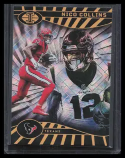 Nico Collins 2024 Panini Illusions #33 Diamond Trophy Collection #/50 - Image 1