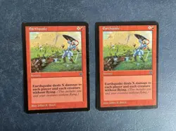 MTG 2X PORTAL SECOND AGE EARTHQUAKE MAGIC THE GATHERING RED RARE SORCERY ENGLISH - Image 3
