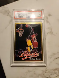 1990 Legends Magazine Insert Hand Cut Michael Jordan #16 PSA NM 7 - Image 1