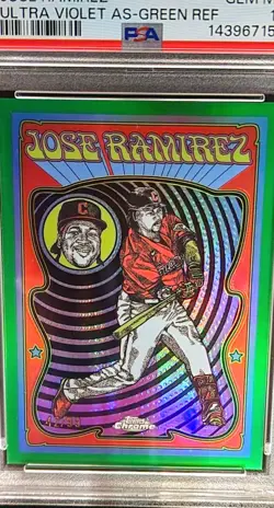 2025 Topps Chrome Jose Ramirez #UC9 Ultra Violet All-Stars Green RF - PSA 10‼ - Image 4