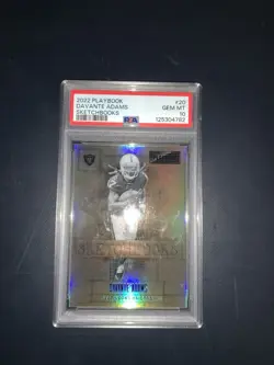 2022 Panini Playbook- Davante Adams Sketchbooks Gold PSA 10 POP2 - Image 2