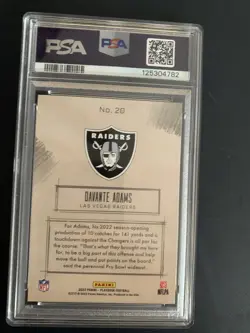 2022 Panini Playbook- Davante Adams Sketchbooks Gold PSA 10 POP2 - Image 3