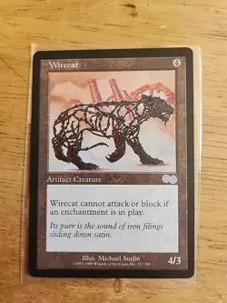 Wirecat - Urza's Saga - MTG Magic - Uncommon - Artifact Creature - Image 1