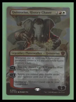 Quintorius, History Chaser BORDERLESS FOIL - Secrets of Strixhaven - MTG - Image 1