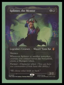Splinter, the Mentor - Teenage Mutant Ninja Turtles - BORDERLESS FOIL - NM - MTG - Image 1