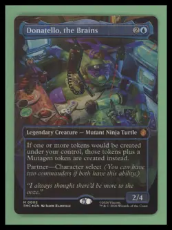 Donatello, the Brains Borderless - TMC - BORDERLESS FOIL - NM - MTG - Image 1