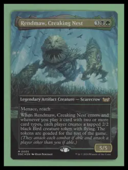 1 x Rendmaw, Creaking Nest - Borderless FOIL - Duskmourn - NM-Mint - MTG - Image 1