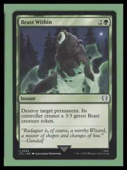 1 x Beast Within - Commander: The Lord of the Rings - NM-Mint - MTG - Image 1