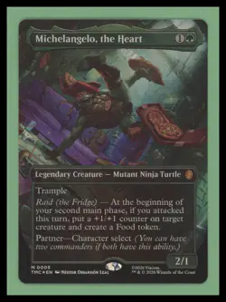 Michelangelo, the Heart - Teenage Mutant Ninja Turtles BORDERLESS FOIL - NM MTG - Image 1