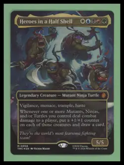 Heroes in a Half Shell - Teenage Mutant Ninja Turtles - BORDERLESS FOIL - NM MTG - Image 1