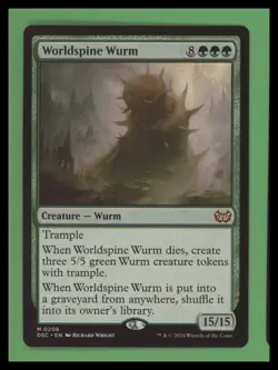 Worldspine Wurm - Commander: Duskmourn: House of Horror - NM - MTG - Image 1