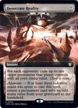 Desecrate Reality NM/M* EXTENDED Commander Masters ENGLISH 0746 mtg -UnltdCards - Image 1