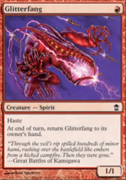 MTG Glitterfang - Foil, Saviors of Kamigawa, Moderately Played, English - Image 1