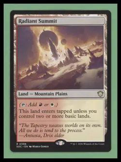 1 x Radiant Summit - Commander: Secrets of Strixhaven - NM-Mint - MTG - Image 1