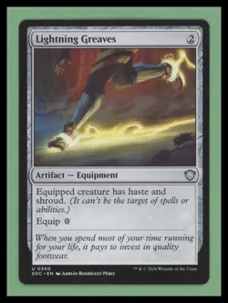Lightning Greaves - Secrets of Strixhaven - NM-Mint - MTG - Image 1