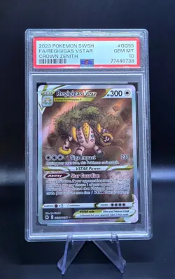 2023 Pokemon Crown Zenith GG55 Regigigas Vstar Ultra Rare PSA 10 - Image 1