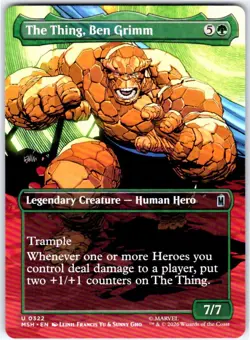 THE THING, BEN GRIMM (BORDERLESS) - 322 - MARVEL SUPER HEROES - MTG - NM - Image 1