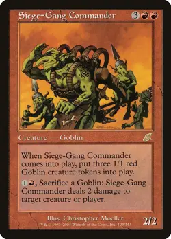 Siege-Gang Commander / Kommandant - SCOURGE - englisch (fine) Goblin Rare - Image 1