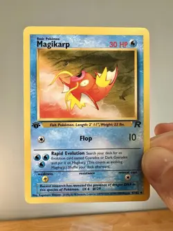 1st Edition Team Rocket Pokemon TCG Magikarp 47/82 - Uncommon Card NM - Image 1