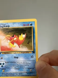 1st Edition Team Rocket Pokemon TCG Magikarp 47/82 - Uncommon Card NM - Image 3