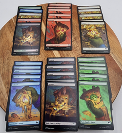 MTG Teenage Mutant Ninja Turtles Pizza Basic Lands 30 (5 ea /1 ea N Fo/ FO) NM - Image 1