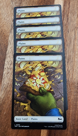 MTG Teenage Mutant Ninja Turtles Pizza Basic Lands 30 (5 ea /1 ea N Fo/ FO) NM - Image 4