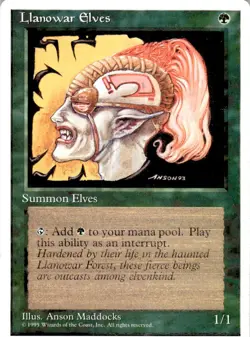 Llanowar Elves C Fourth Edition 145 LP - Image 1