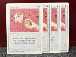 Vintage 1994 MTG Revised Edition 3ED 4x {{{ Healing Salve }}} #22~Common~L@@K - Image 1