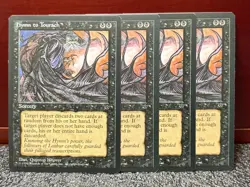 Vintage 1994 MTG Fallen Empires FEM 4x {{{ Hymn to Tourach }}} #38~Common~L@@K - Image 1