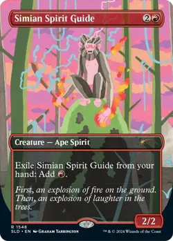 1x Simian Spirit Guide - Rainbow Foil MTG - Secret Lair - NM-Mint - Image 1