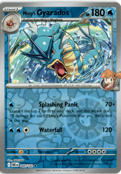 Destined Rivals Misty's Gyarados 049/182 Reverse Holo Rare English Pokemon - Image 1