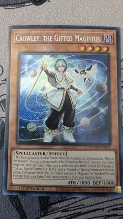 Yu-Gi-Oh!-Crowley, the Gifted Magistus-Secret Rare-BLMM-EN044 - Image 1