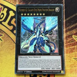 Number 62: Galaxy-Eyes Prime Photon Dragon MP15-EN022 NM Ultra Rare 1st Yu-Gi-Oh - Image 1