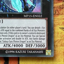 Number 62: Galaxy-Eyes Prime Photon Dragon MP15-EN022 NM Ultra Rare 1st Yu-Gi-Oh - Image 5