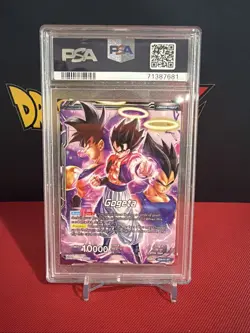 KNOCKOUT STRIKE GOGETA STARTER RARE DRAGON BALL SUPER CARD GAME SD6-01 PSA 9 - Image 4