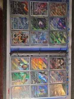 360 Pokemon Card Lot V VMAX EX Full Art Holo Rare GX SR Two Binder Collection - Image 1