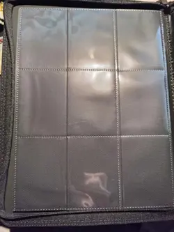 9 Pocket Trading Card Binder **10 PACK CASE** LEATHER ZIP 360 Cards Side Loader - Image 3