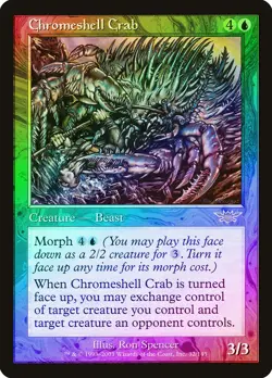 Chromeshell Crab FOIL Legions HEAVILY PLD Blue Rare MAGIC MTG CARD ABUGames - Image 1