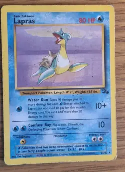 Lapras (25/62) Non Holo Fossil Set Rare Pokemon Card! - Image 1