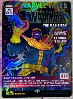 MTG - Thanos The Mad Titan - Borderless - Foil - 0400 - Marvel Super Heroes - Image 1