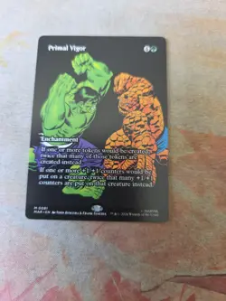 Primal Vigor Borderless Marvel's Super Heroes MTG NM - Image 1