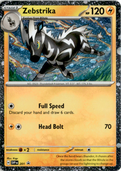 Zebstrika 201 Destined Rivals 3 Pack Blister Black Star Promo Pokemon SVP201 - Image 1